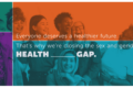 Group of diverse people promoting closing the health gap.