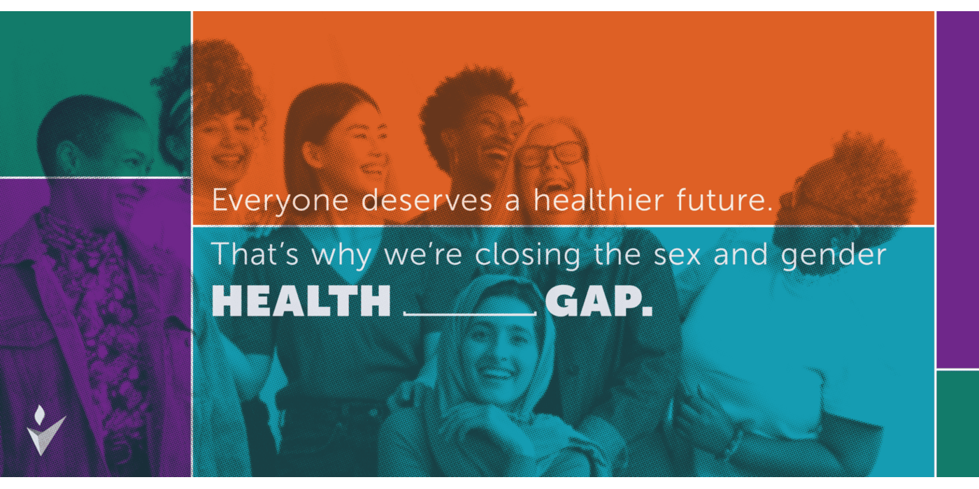 Group of diverse people promoting closing the health gap.